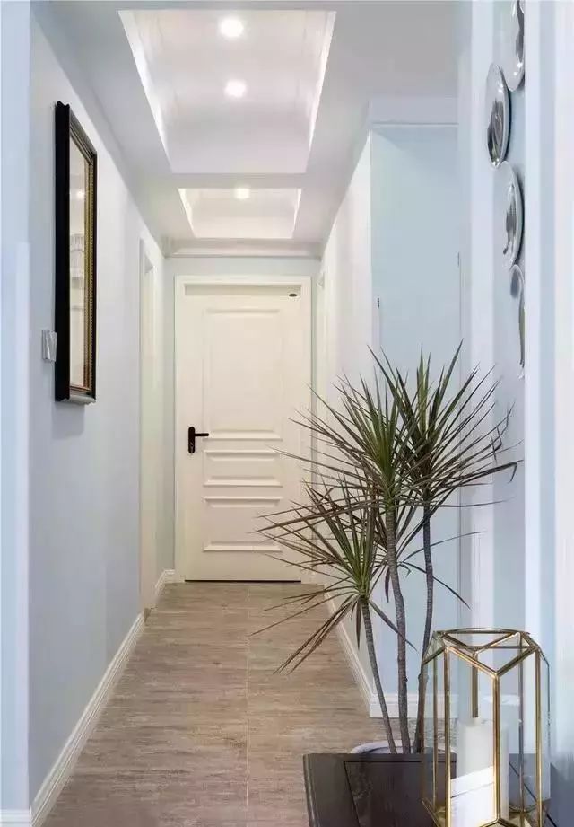 126㎡美式四居室，浅蓝色和白色为基调，舒适又大气