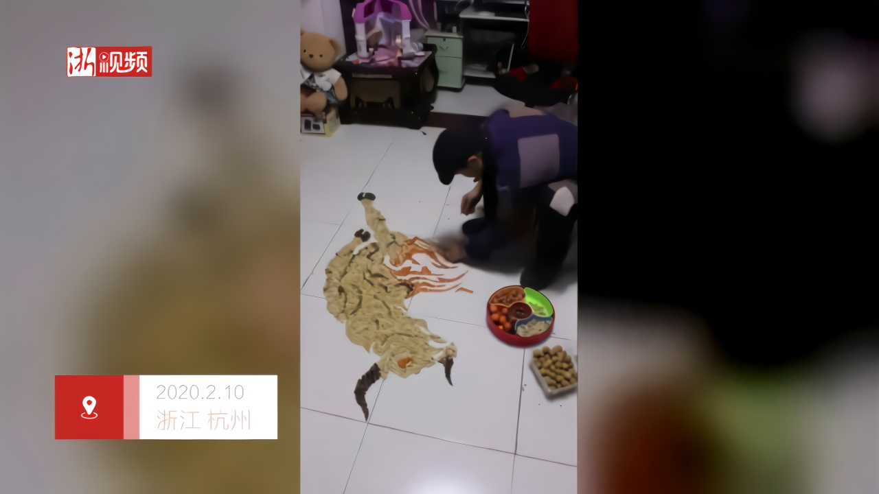 防疫期间大哥一天磕四斤瓜子,用果壳摆出一头牛