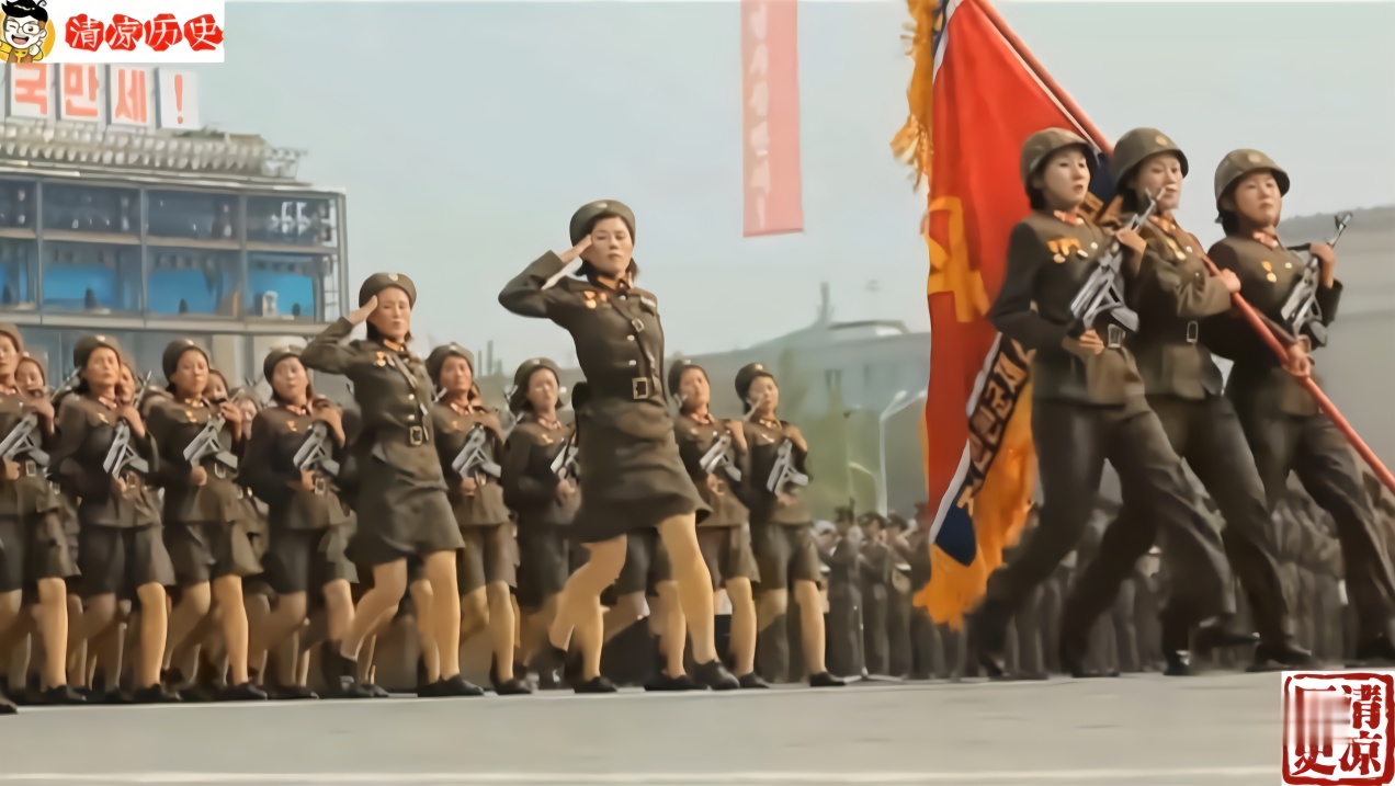 朝鲜阅兵纪录片,女兵成最大看点:俄式弹簧步,走出了朝鲜特色